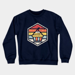 Retro Badge Cupcake Crewneck Sweatshirt